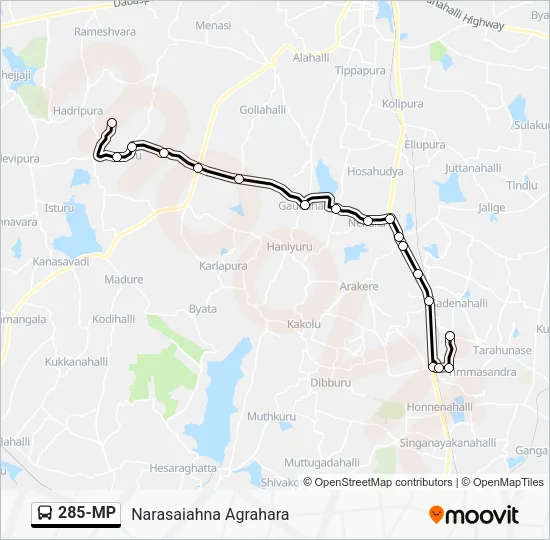 285-MP Bus Line Map