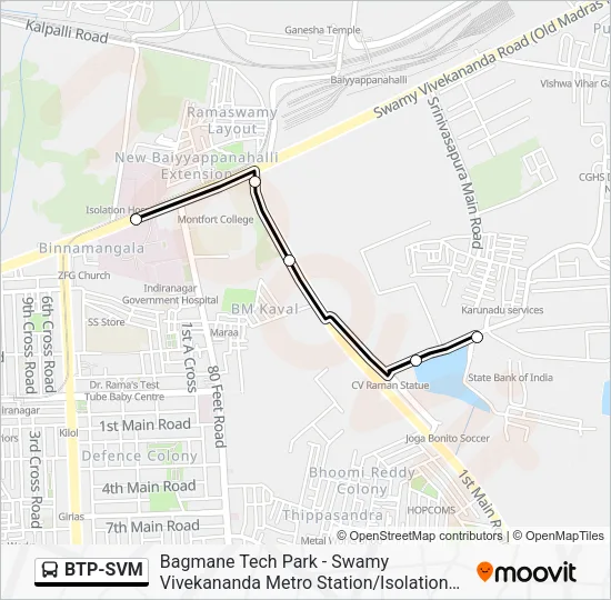 BTP-SVM Bus Line Map
