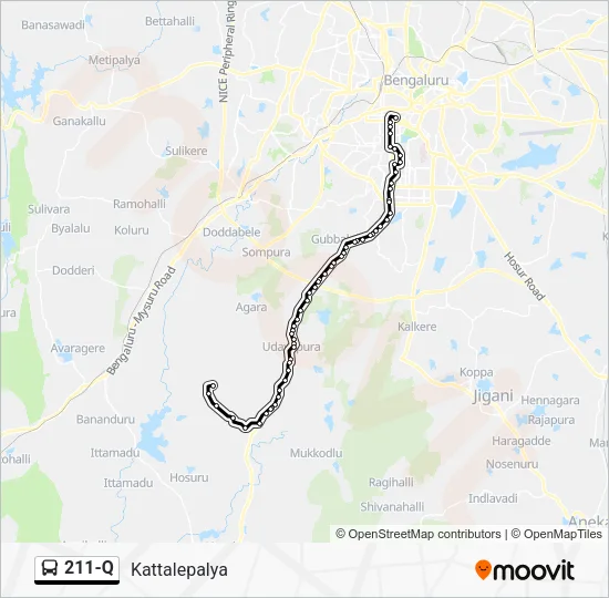 211-Q Bus Line Map