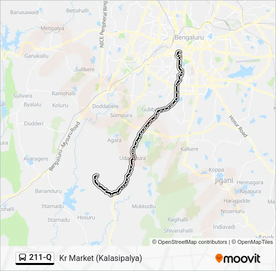 211-Q Bus Line Map