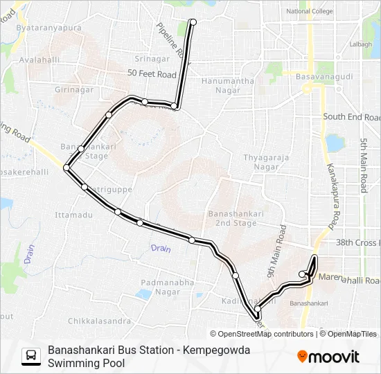 201 BSK-KSP Bus Line Map