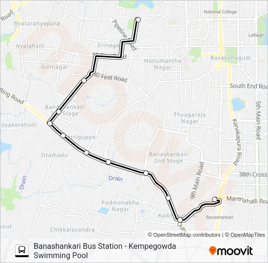 201 BSK-KSP Bus Line Map