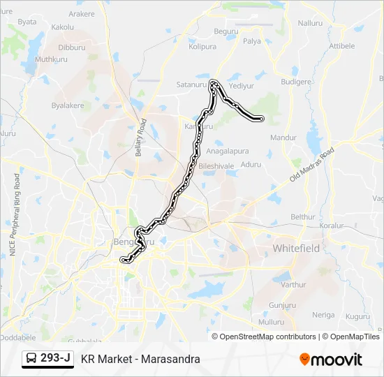 293-J Bus Line Map