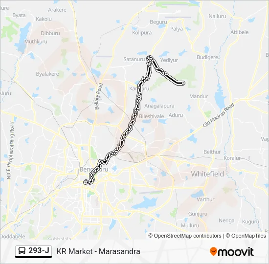 293-J Bus Line Map