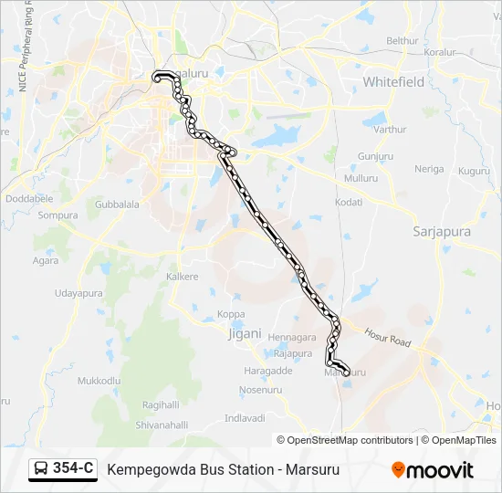 354-C Bus Line Map