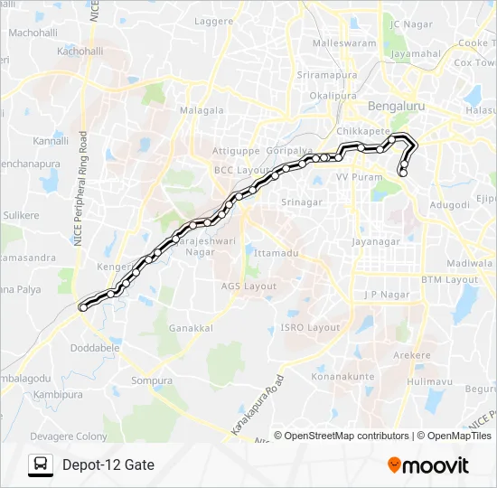 G-6 D12G-SBT Bus Line Map