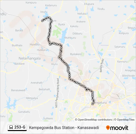 253-G Bus Line Map