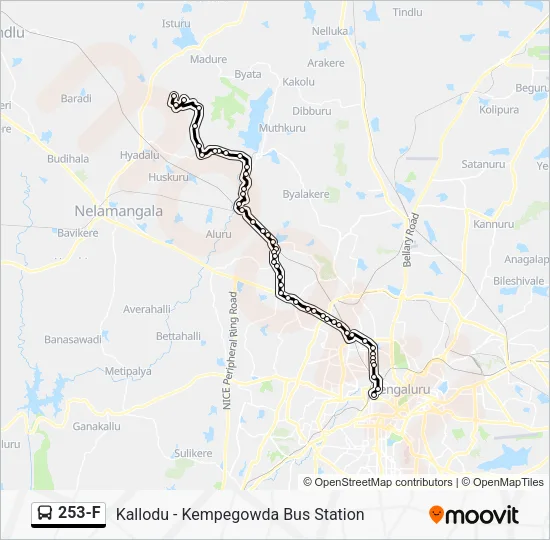 253-F Bus Line Map