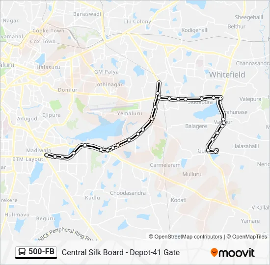 500-FB Bus Line Map