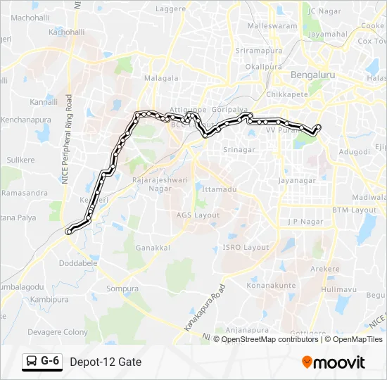 G-6 Bus Line Map