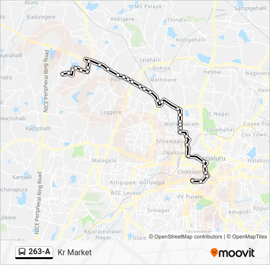 263-A Bus Line Map