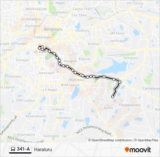 341-A Bus Line Map