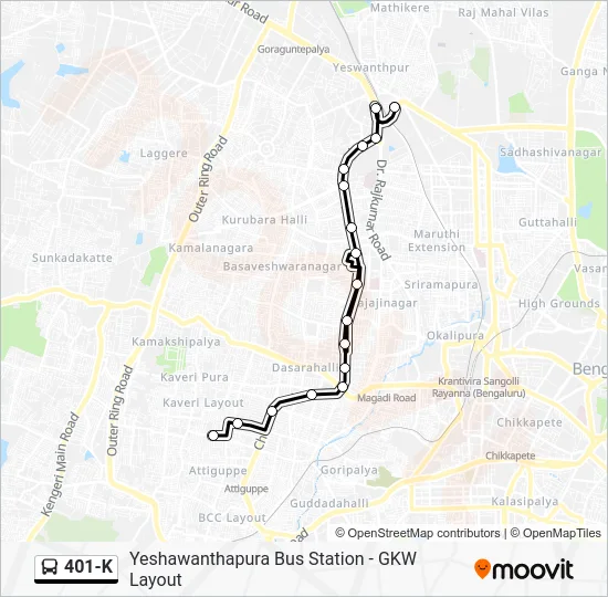 401K Route: Schedules, Stops & Maps - Yeshawanthapura Bus Station (Updated)