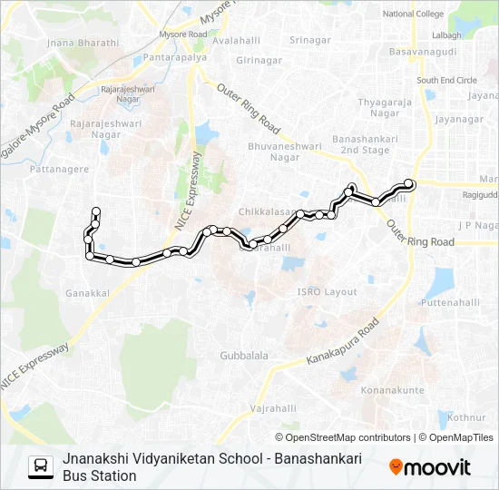 JNSVS-UTH-BSK Bus Line Map
