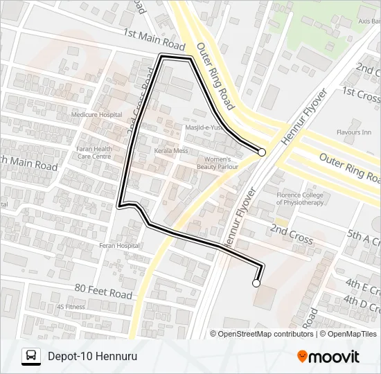 D10-D10G Bus Line Map