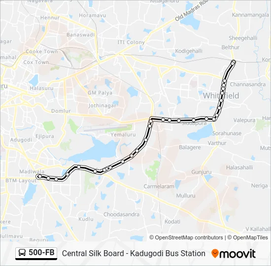 500-FB Bus Line Map