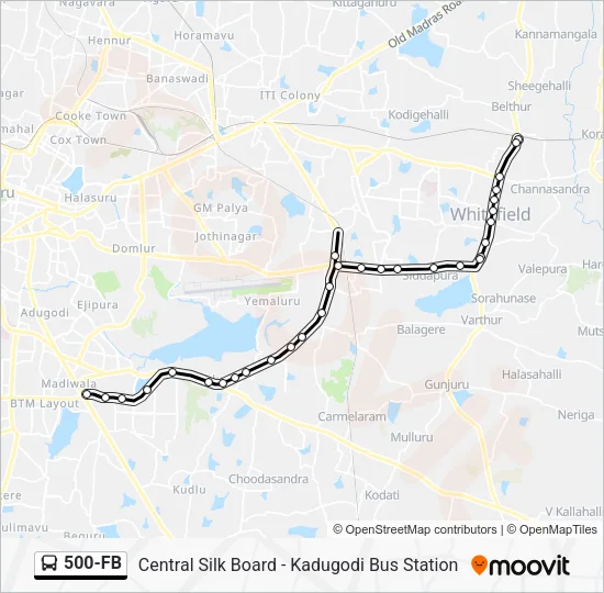 500-FB Bus Line Map