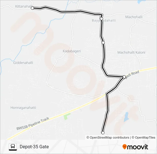 D35G-KTH Bus Line Map