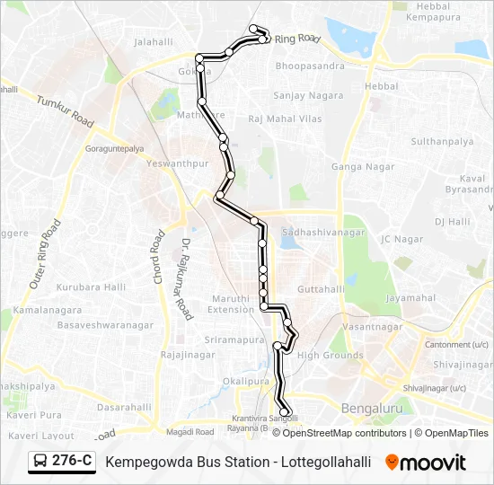 276-C Bus Line Map