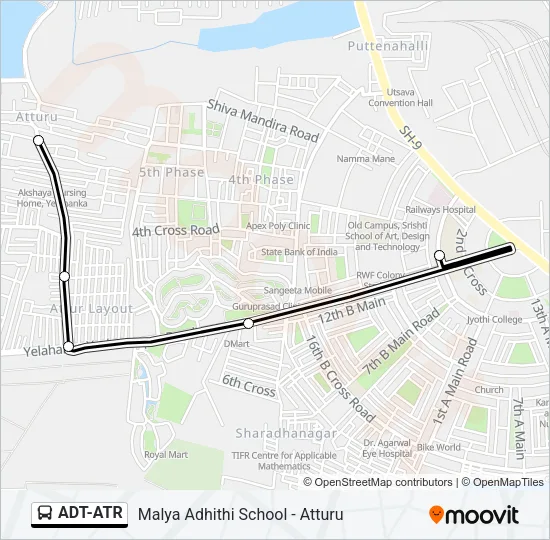 ADT-ATR Bus Line Map