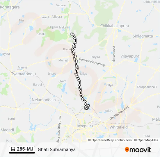 285-MJ Bus Line Map