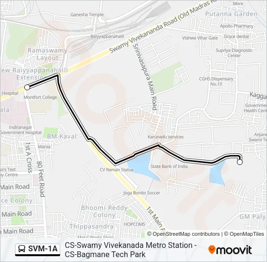SVM-1A Bus Line Map