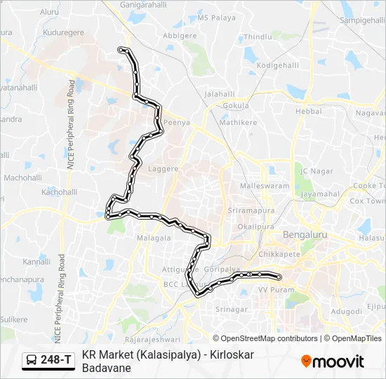 248-T Bus Line Map