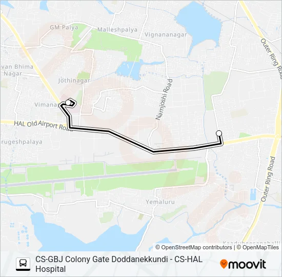 HALHSP-1 Bus Line Map
