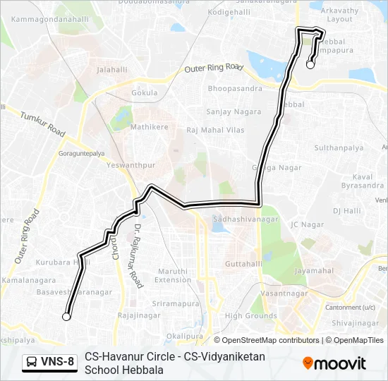 VNS-8 Bus Line Map