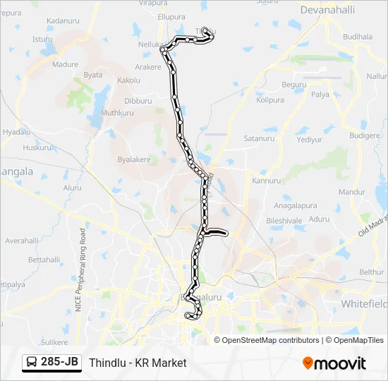 285-JB Bus Line Map