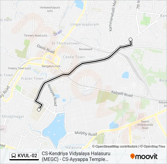 KVUL-02 Bus Line Map