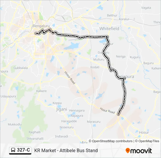 327-C Bus Line Map