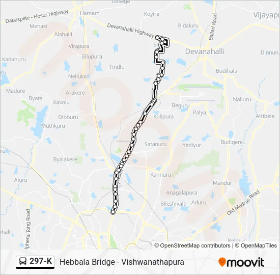 297-K Bus Line Map