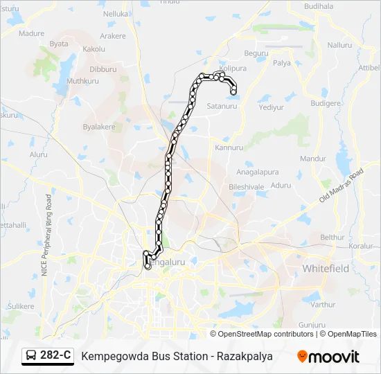 282-C Bus Line Map