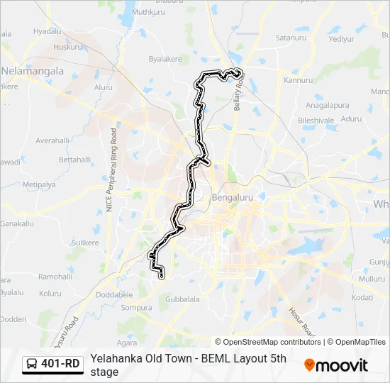 401-RD Bus Line Map
