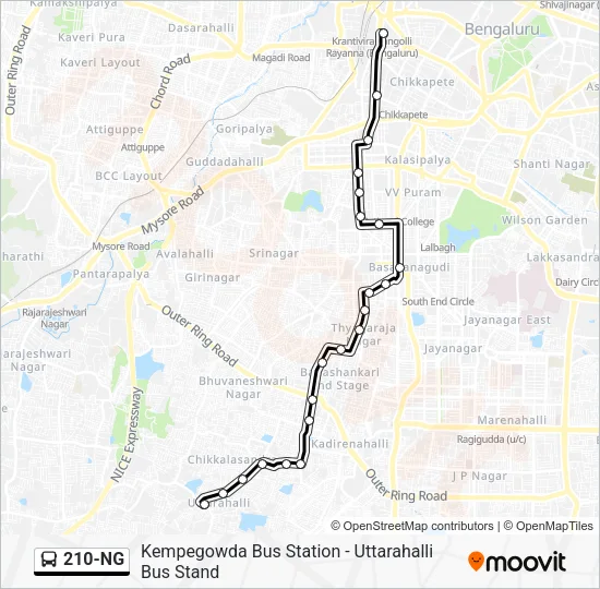 210-NG Bus Line Map