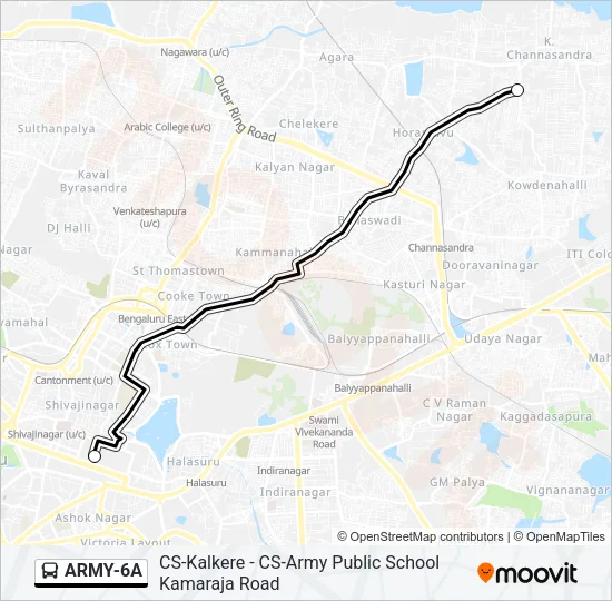 ARMY-6A Bus Line Map