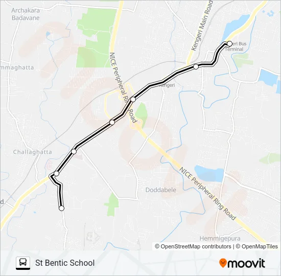 STBEN-KGR Bus Line Map
