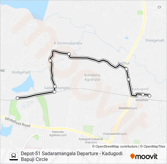 D51G-KDGB Bus Line Map