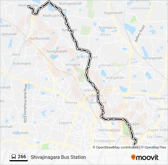 266 Bus Line Map