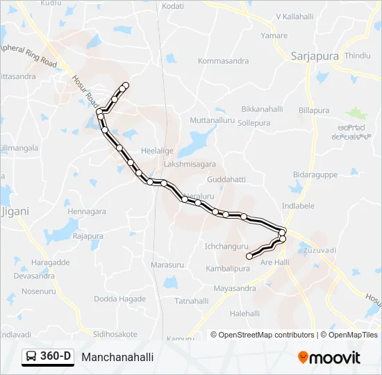 360-D Bus Line Map