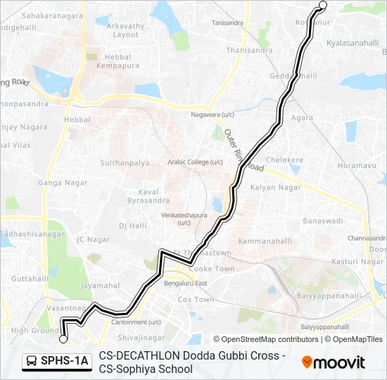SPHS-1A Bus Line Map