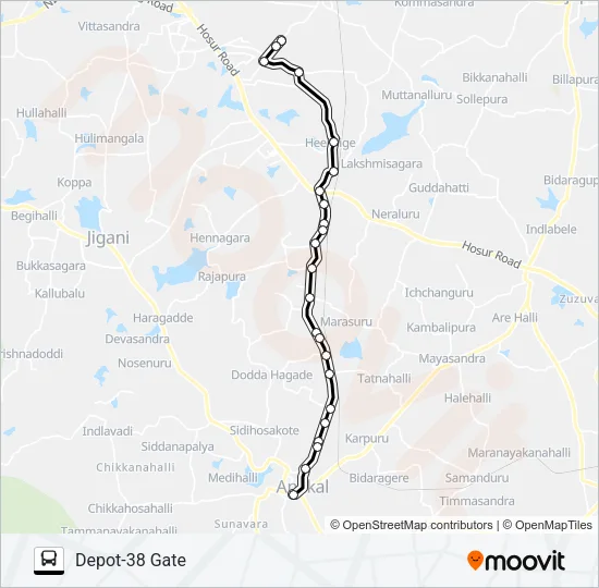 D38G-HLG-ANK Bus Line Map