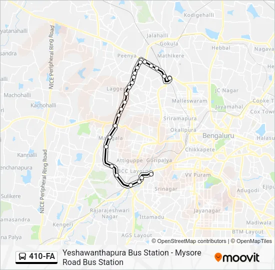 410-FA Bus Line Map