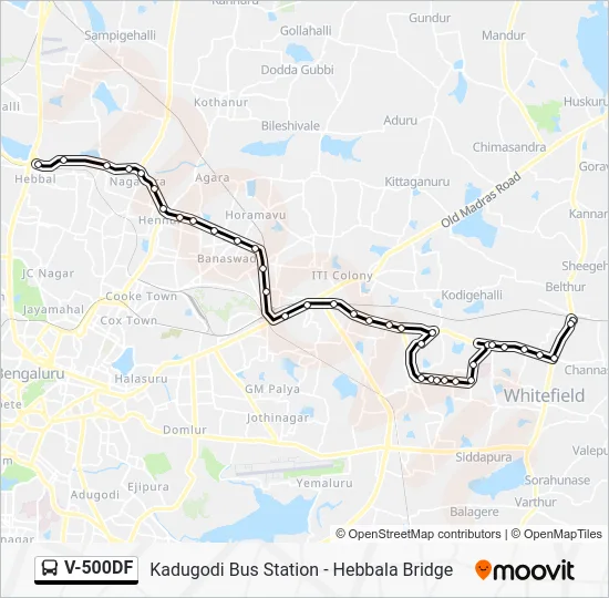 V-500DF Bus Line Map