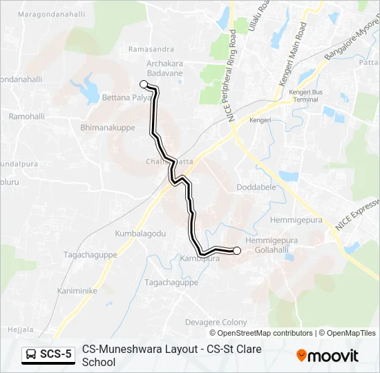 SCS-5 Bus Line Map