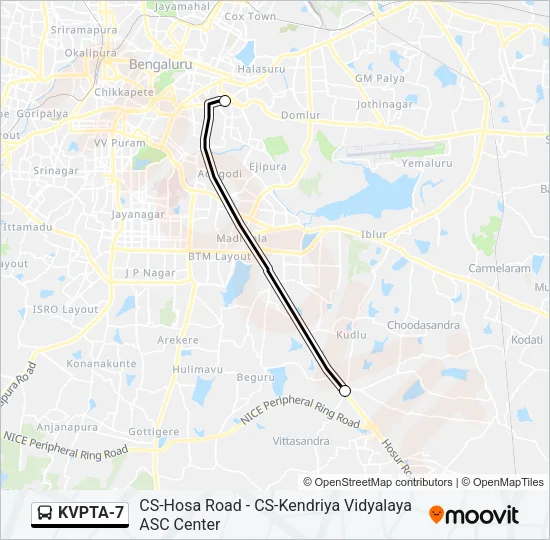 KVPTA-7 Bus Line Map