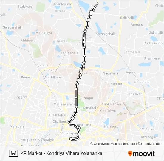 284 KMT-KVRY Bus Line Map