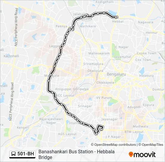 501-BH Bus Line Map