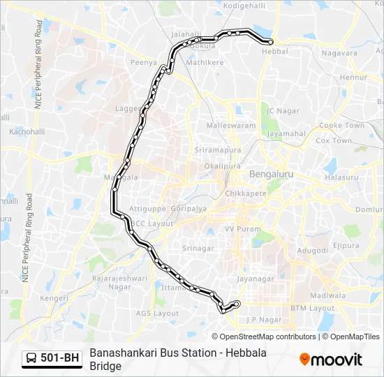 501-BH Bus Line Map
